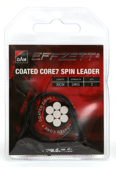 DAM | EFFZET | COATED CORE7 | SPIN LEADER | 30CM - 11KG