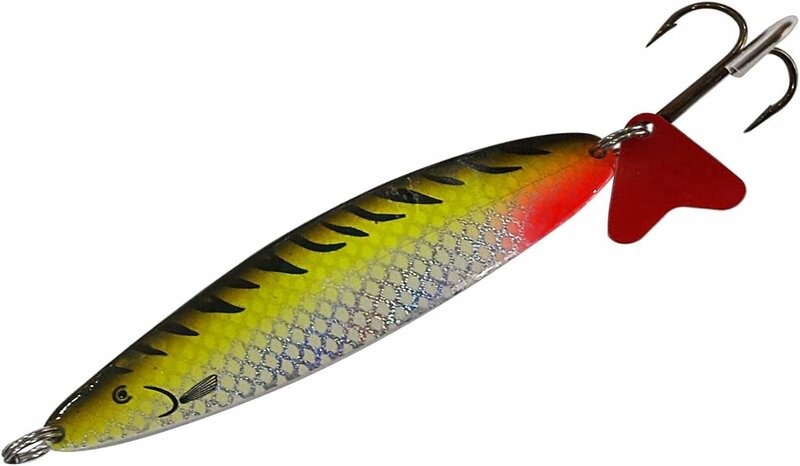 DAM | STANDARD SPOON | SLIM | 4.5 cm &ndash; 8 gram | Olive Chartreuse Tiger UV