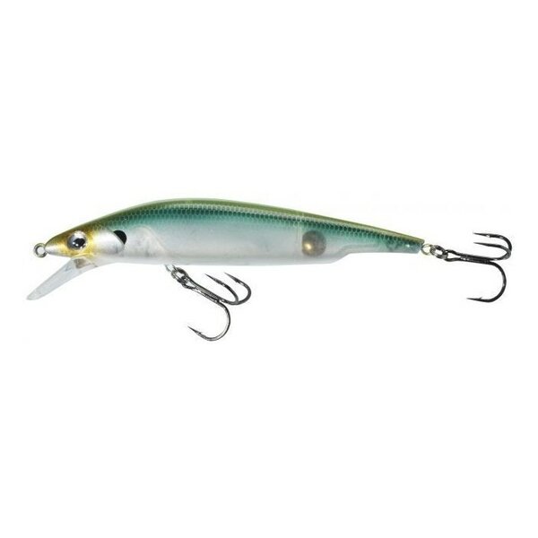 S&eacute;bile Bull Minnow 127 Floating Green Back Ghost