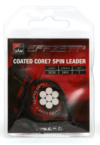 DAM | EFFZET | COATED CORE7 | SPIN LEADER | 30CM - 11KG