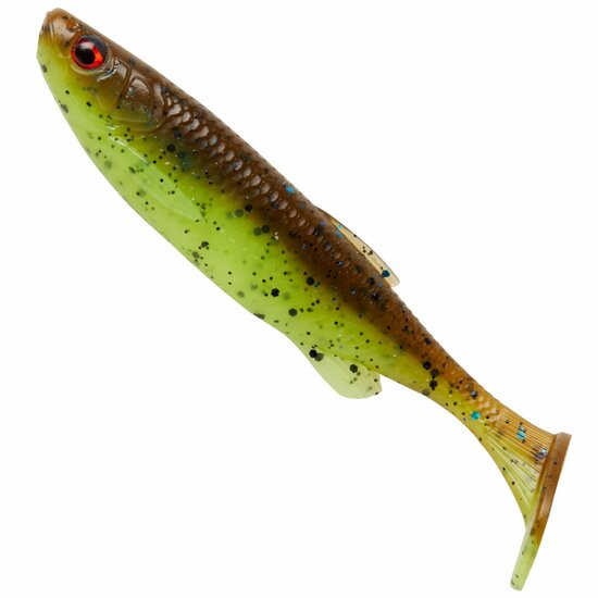 Savage Gear | Fat Minnow T-Tail Shad | 10.5cm - 11gram | 5 stuks | Chartreuse Pumpkin