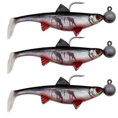 Real-Fin-Shad | Ready to Fish | 12cm - 25gram | 3 Pack | Bloody Baitfish