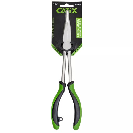 CATIX | Long Nose Plier | Bended | Onthaaktang -Carbon Staal | 28cm Lang